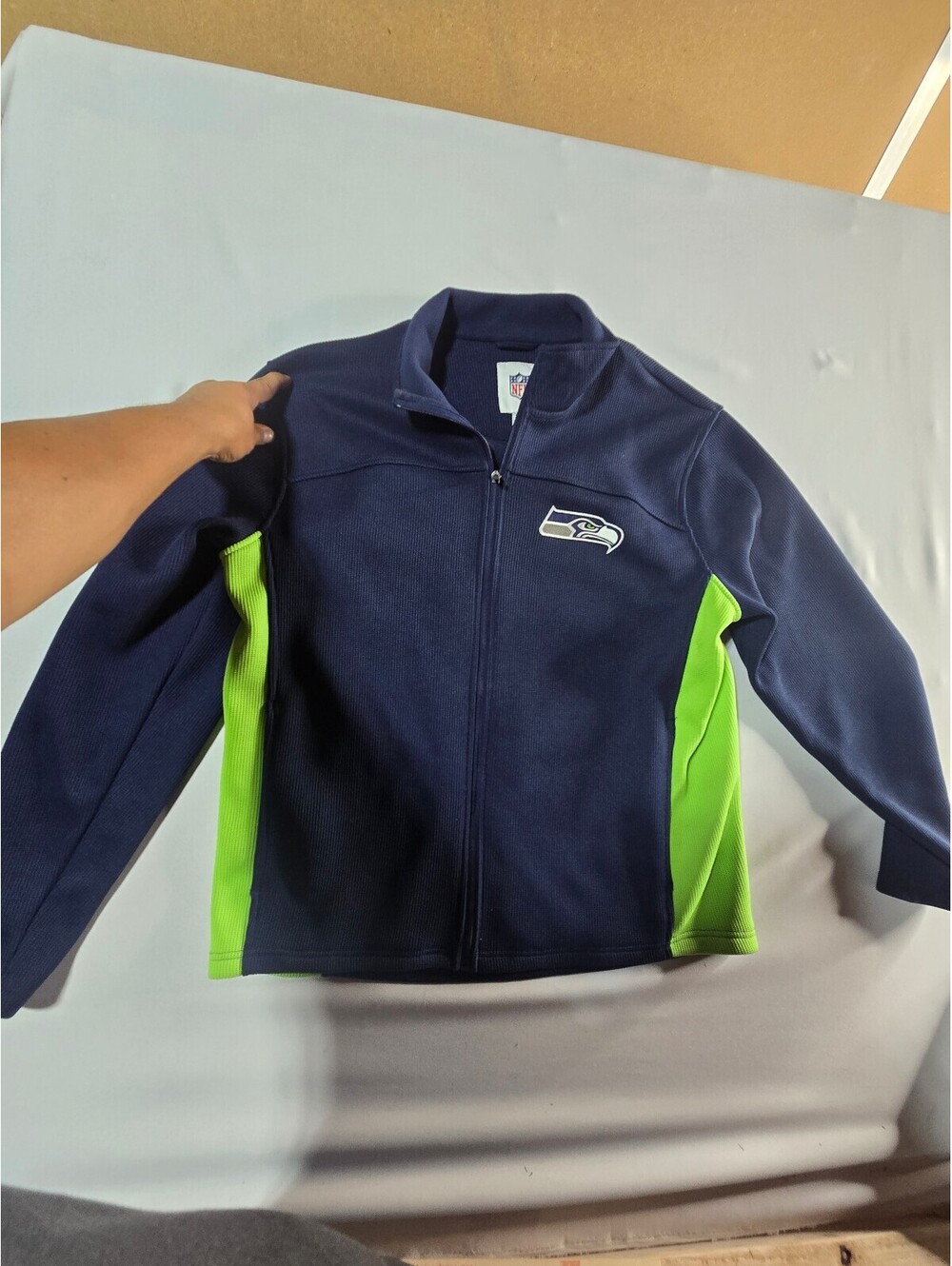 Seattle Seahawks Navy and Green Full-Zip Jacket